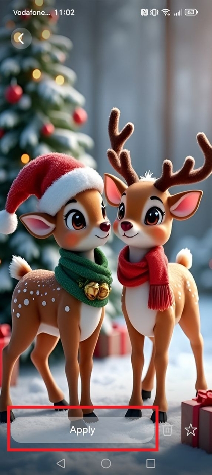 Geselecteerde achtergrond toepassen op HONOR 400 Lite