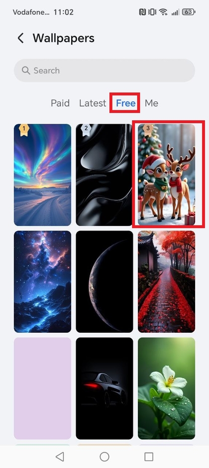 Offici&euml;le selectie van achtergronden op HONOR 400 Lite