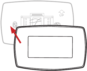 Instale el termostato en la placa de pared