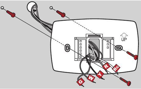 Monte la placa de pared