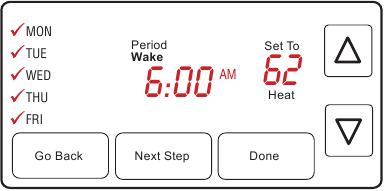Para ajustar los programas de horario Paso 3