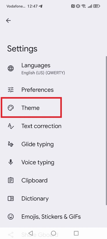 HONOR 400 Lite scherm met thema-instellingen