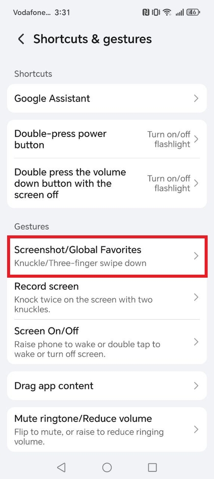 Schermafbeelding Sectie