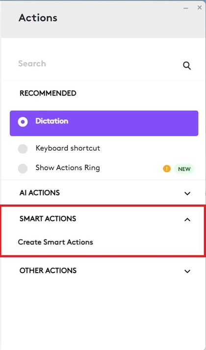 Eine intelligente Aktion f&uuml;r eine Taste ausw&auml;hlen