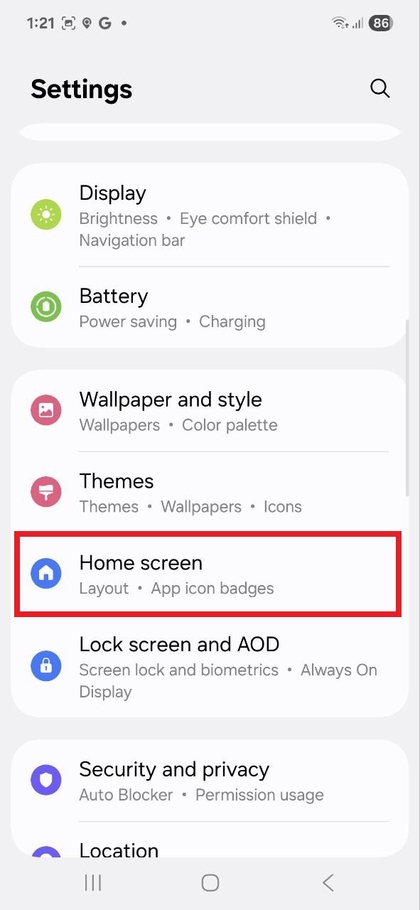 Kezdők&eacute;pernyő opci&oacute; a be&aacute;ll&iacute;t&aacute;sokban