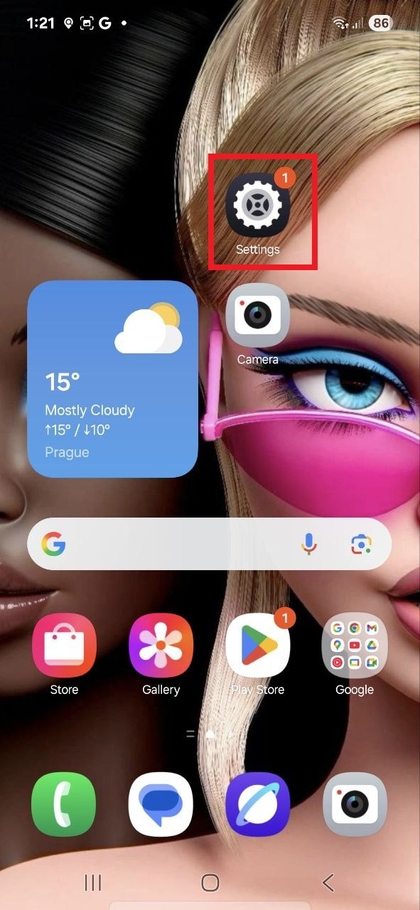 Samsung Galaxy A56 be&aacute;ll&iacute;t&aacute;sok ikon