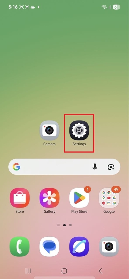 Ikona nastavitev za Samsung Galaxy A56