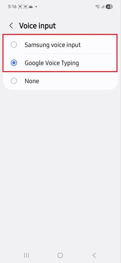 Možnosti glasovnega vnosa na Samsung Galaxy A56
