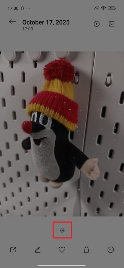 Visualizzazione di una foto live nell'app Galleria Xiaomi