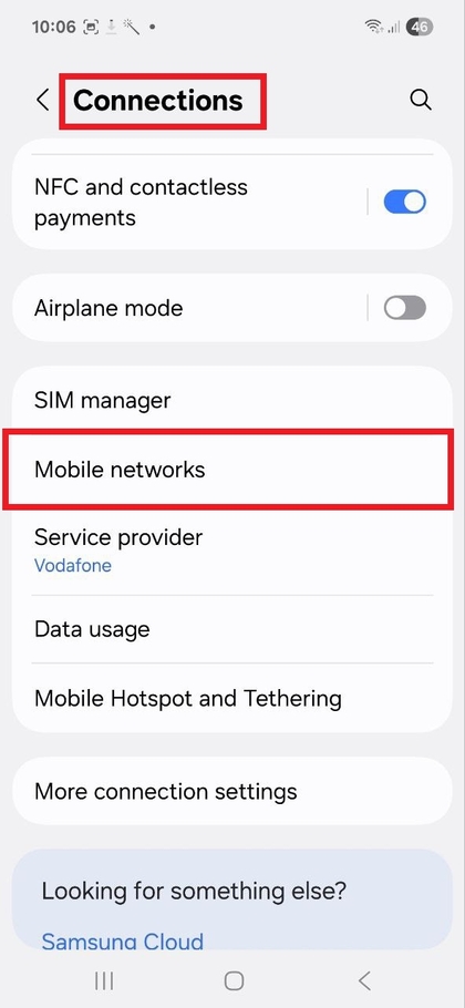 Mobilh&aacute;l&oacute;zati be&aacute;ll&iacute;t&aacute;sok Samsung Galaxy-n