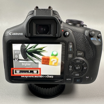 Indstillinger for baggrundssl&oslash;ring p&aring; Canon EOS 2000D