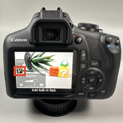 Blitzindstillinger p&aring; Canon EOS 2000D