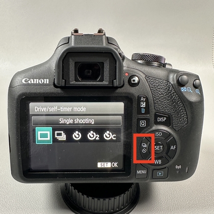 Bot&atilde;o de modo de disparo da Canon EOS 2000D