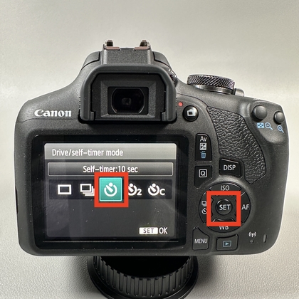 Bot&atilde;o de configura&ccedil;&atilde;o da Canon EOS 2000D