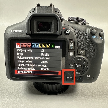 Bouton Menu du Canon EOS 2000D