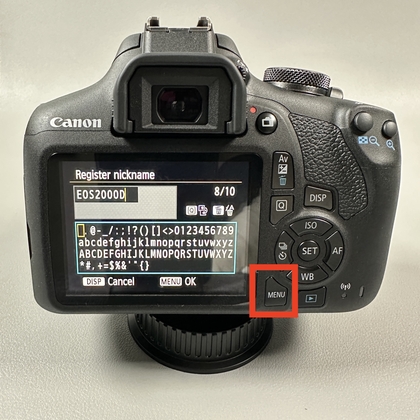 Activation du Wi-Fi sur le Canon EOS 2000D