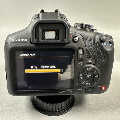 Formatierungsvorgang an Canon Kamera abgeschlossen