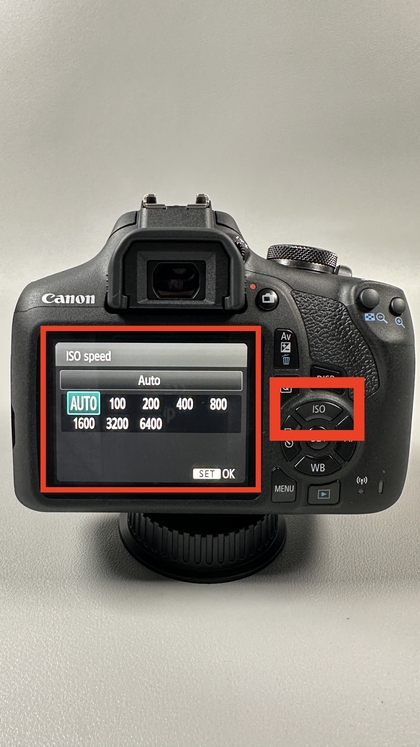 Selecci&oacute;n de ISO y modo