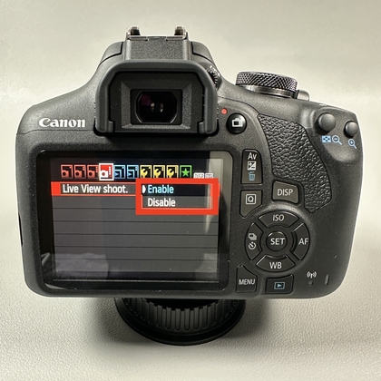Canon EOS 2000D Kameranızda Canlı G&ouml;r&uuml;n&uuml;m &Ccedil;ekimini Etkinleştirme