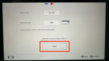 Schaltfl&auml;che zum Speichern von &Auml;nderungen an Kreditkartendaten