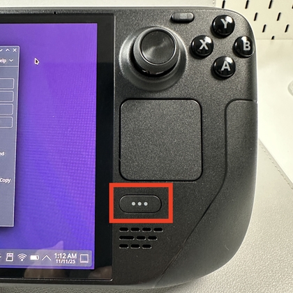 Schnelles Zugriffsmen&uuml; des Steam Deck OLED