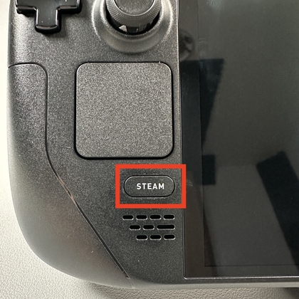 Auf das Steam-Men&uuml; auf dem Steam Deck OLED zugreifen