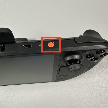 Einschaltknopf gedr&uuml;ckt halten, um auf dem Steam Deck in den Desktop-Modus zu wechseln