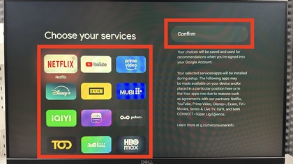 Zuhause und Apps auf Google TV ausw&auml;hlen