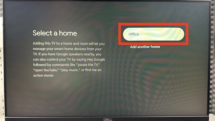 Zuhause und Apps auf Google TV ausw&auml;hlen