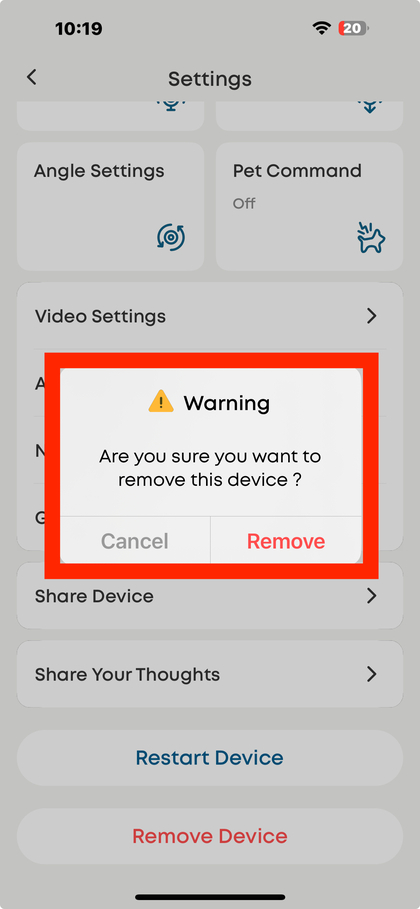 Confirma la eliminaci&oacute;n del dispositivo