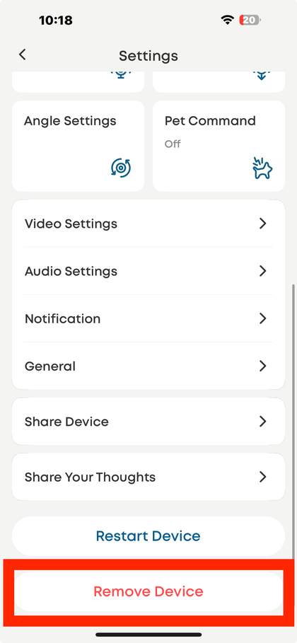 Despl&aacute;zate para eliminar el dispositivo