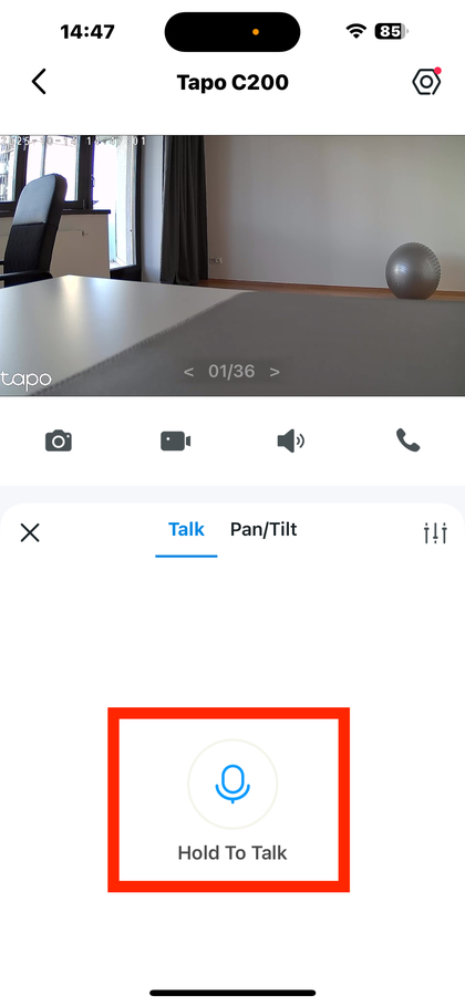 Tippen und halten Sie das Symbol, w&auml;hrend Sie sprechen