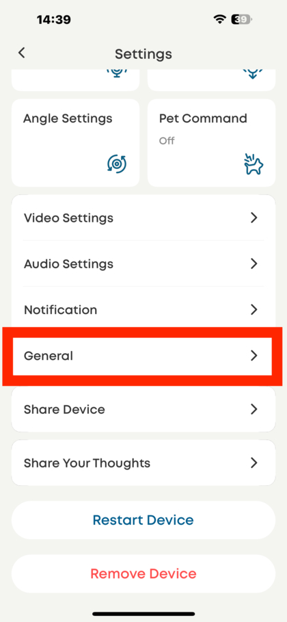 &Uuml;ldseadete valik Eufy rakenduses