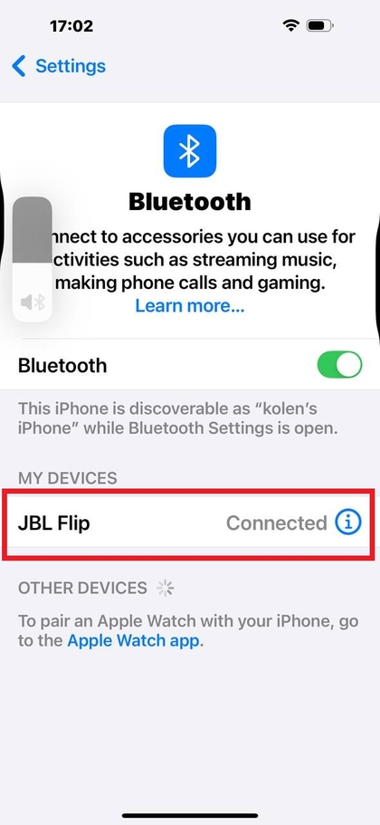 Kuchagua JBL Flip 7 kutoka kwenye orodha ya vifaa
