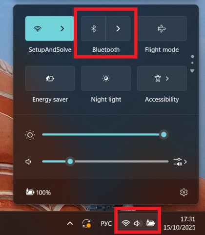 Menu Iniciar do Windows com a op&ccedil;&atilde;o de configura&ccedil;&otilde;es de Bluetooth