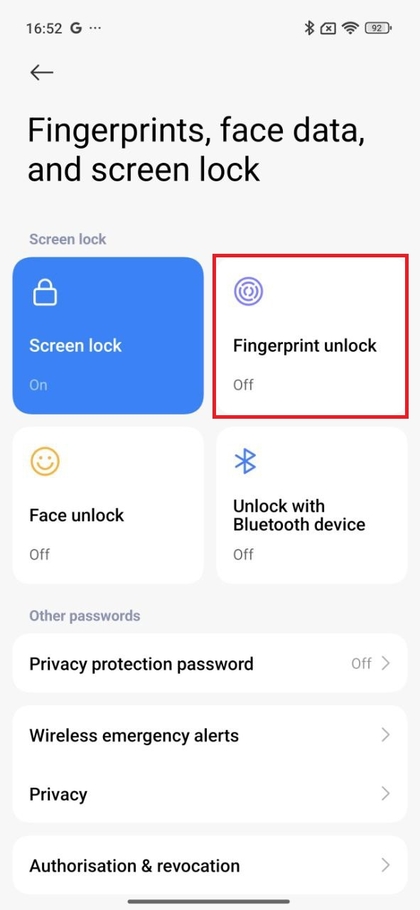 Pristup postavljanju otiska prsta na Xiaomi 15T