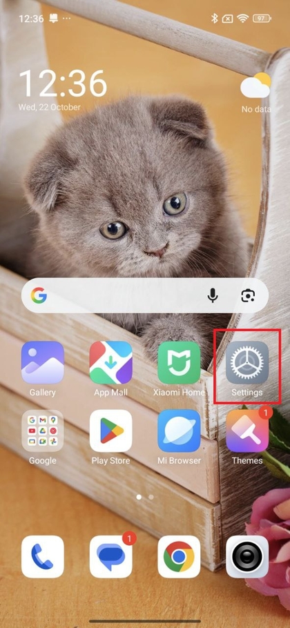 Ic&ocirc;ne de l'application Param&egrave;tres du Xiaomi 15T Pro