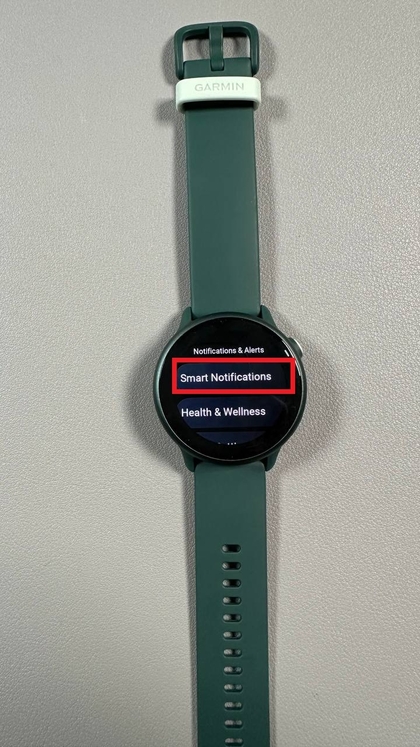 Desactivando notificaciones inteligentes en Garmin Vivoactive 6
