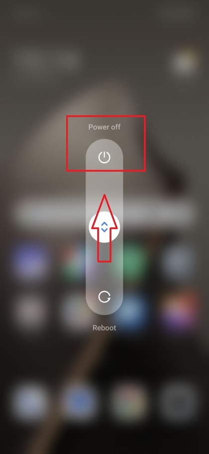Menu daya menampilkan opsi geser ke atas untuk mematikan daya pada Xiaomi 15T