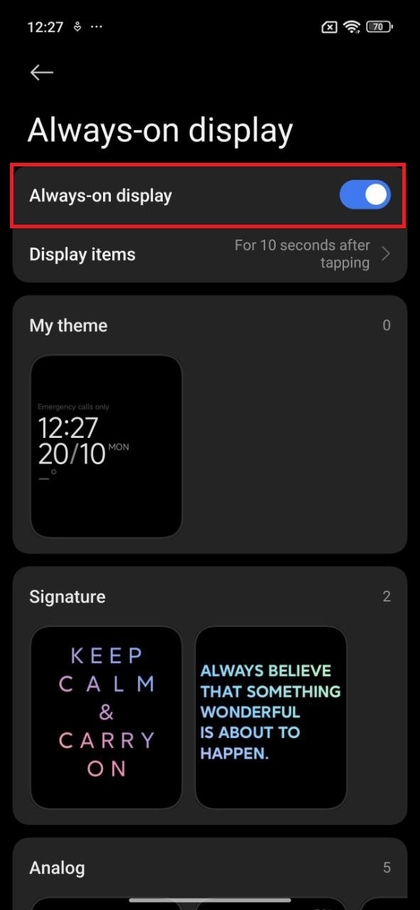 Attivare Always On Display su Xiaomi 15T Pro