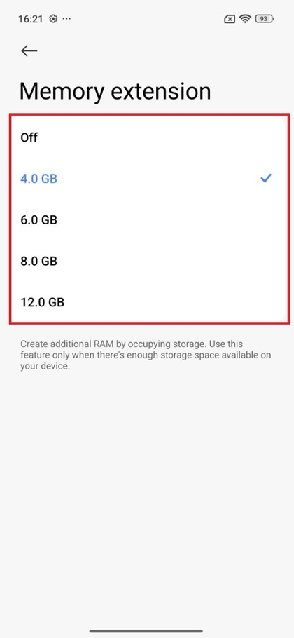RAM i&scaron;plėtimo pasirinkimas Xiaomi 15T Pro telefone