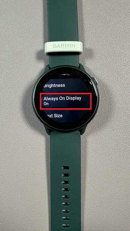 Always-on Display auf der Garmin Vivoactive 6 aktiviert