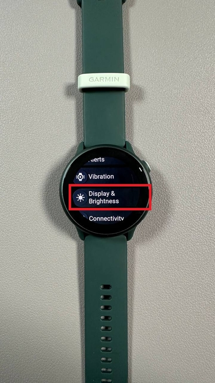 Garmin Vivoactive 6 display settings