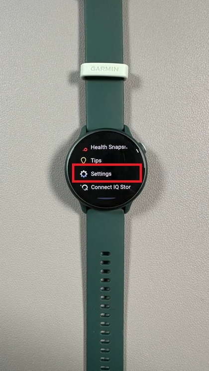 Garmin Vivoactive 6 settings menu