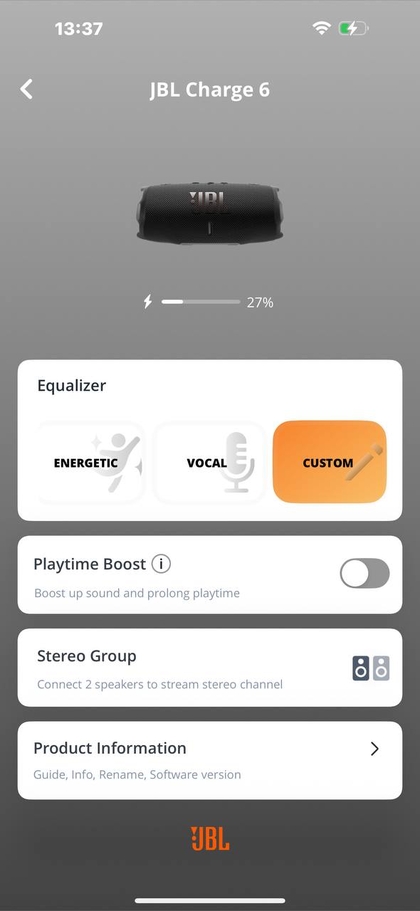 JBL Portable ilovasining funksiyalari