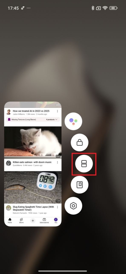 Attivazione della modalit&agrave; schermo diviso su Xiaomi 15T Pro