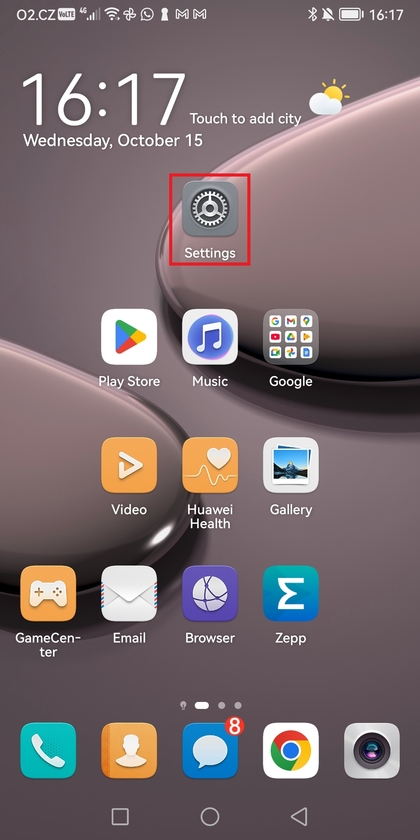 Ikona nastavitev za Android