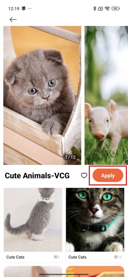 Click the Apply button