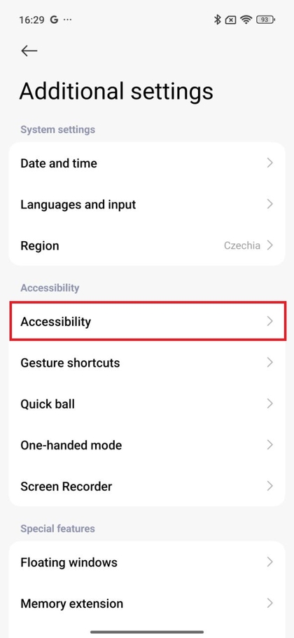 Se&ccedil;&atilde;o Acessibilidade no Xiaomi 15T