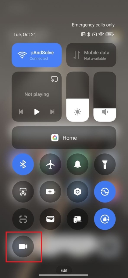 Pannello Screen Recorder